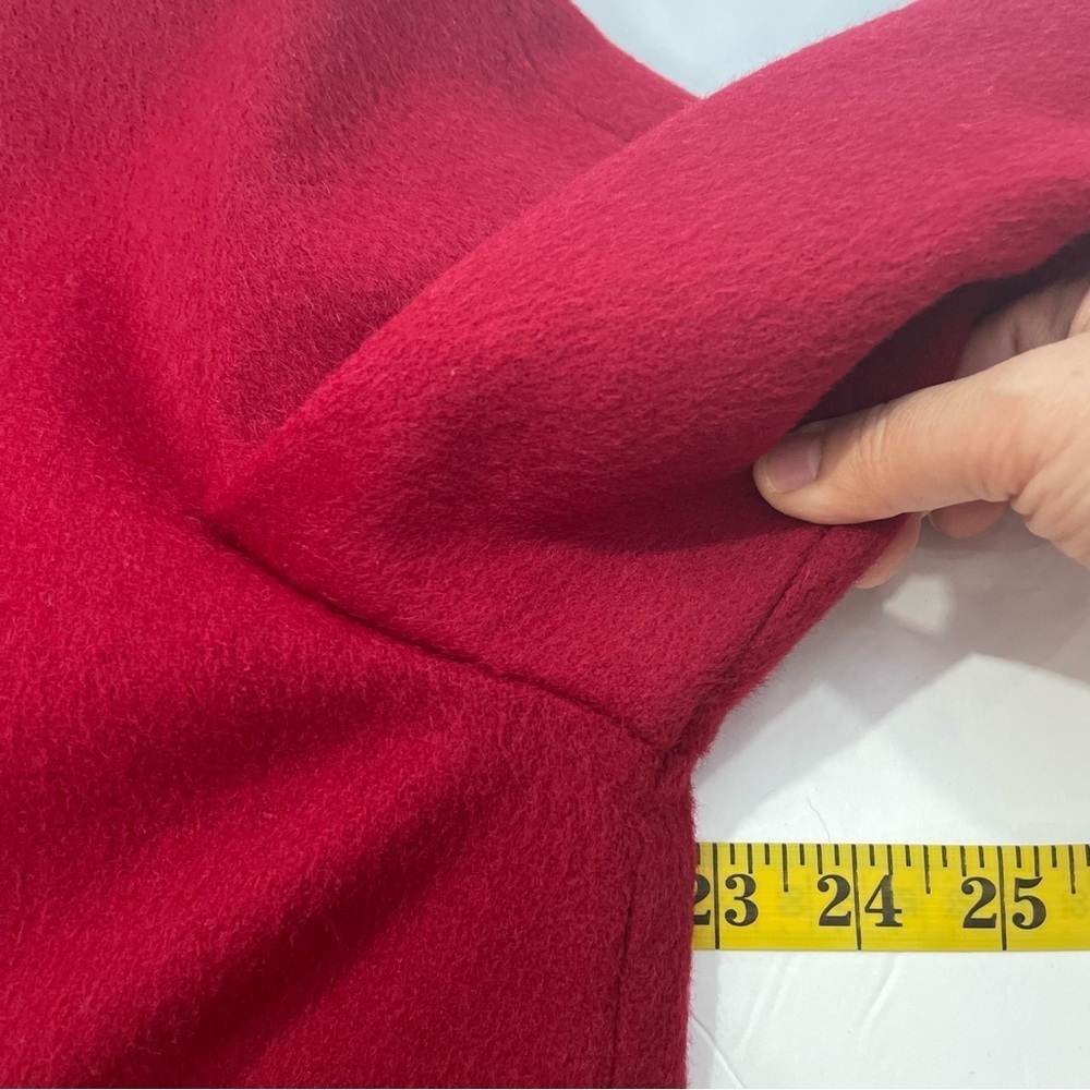 Vintage Chic London Fog Size 8-M Red 100% Wool Coat Classic Retro Glam Elegant - Picture 7 of 16